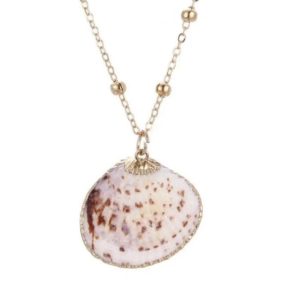 Gold Plated Shell Necklace NEW IN GIFT BOX - Picture 2 of 2